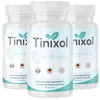 Three bottles of Tinixol dietary supplement arranged in a group. Produktbild-Vorschau