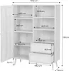 sweeek - Highboard mit Rattan-Geflecht und Holzdekor 1 Tür, Produktbild-Vorschau 7