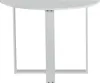 A white table with a white metal frame, shown from the front. Anteprima dell’immagine prodotto