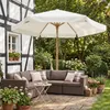 Sekey Balkonschirm 200 cm Ø Holzoptik, Knickbar, Stabiler Produktbild-Vorschau 2