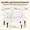 vidaXL Ławka Chesterfield z poduszkami biała 120,5 x 65 x Podgląd zdjęcia produktu 6