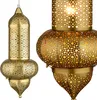 Orientalna lampa wisząca Jamini Gold 51×20 cm | Handmade & Podgląd zdjęcia produktu 8