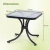 GOPLUS Gartentisch Metall, 50cm Beistelltisch Outdoor mit Produktbild-Vorschau 5