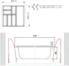 ORGA-BOX II Besteckeinsatz Tiefe 462 mm, Höhe 50,5 mm für Produktbild-Vorschau 6