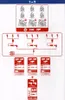 Diagram showing how to connect LED light strings. Produktbild-Vorschau