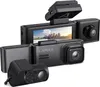 A group of black dashcams are arranged in a visually appealing way against a white background. Produktbild-Vorschau