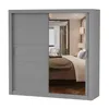 Armoire à portes coulissantes Armoire 203cm gris/gris avec Voir les images du produit 7