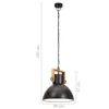 Industrialna Lampa Wisząca, 25 W, Czarna, Okrągła, 30 Cm, Podgląd zdjęcia produktu 6