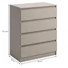 Kommode 76cm breit mit 4 Schubladen Kaschmir schmal Holz Produktbild-Vorschau 2