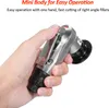 A hand holding a mini pneumatic angle grinder. Náhled obrázku produktu