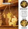 Lichterkette LED Deko Beleuchtung goldene Sterne Motiv Produktbild-Vorschau 6