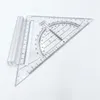 A clear, well-lit studio shot of a drafting triangle with a protractor and ruler attachment, set against a plain white background. Náhľad obrázku produktu