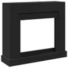 A black fireplace surround is shown against a white background. Voir les images du produit