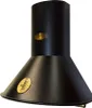 A black range hood is shown against a white background. Produktbild-Vorschau