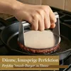 Burgerpresse aus Edelstahl -  14 x 7,5 cm - Hamburgerpresse Produktbild-Vorschau 4