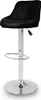 A black bar stool on a white background. Podgląd zdjęcia produktu