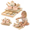 Mamabrum Houten Thee Servies voor Kinderen, 18-delig – Productafbeelding-voorbeeld 1