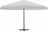 vidaXL Parasol blanc aluminium 500 cm Voir les images du produit 1