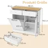 COSTWAY Komoda z szufladami na kosz na śmieci 42 l, szafka Podgląd zdjęcia produktu 3