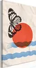 Vlies Leinwandbild - Butterfly and Sunrise (1 Part) Produktbild-Vorschau 1