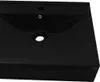 vidaXL Lavabo in Vetroceramica rettangolare nero con foro Anteprima dell’immagine prodotto 9