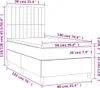 vidaXL Boxspringbett mit Matratze Rosa 90x190 cm Samt - Produktbild-Vorschau 5