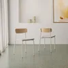 Sada 2 látkových židlí s kovovými nohami, šířka 46 cm - Náhled obrázku produktu 2