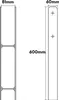 Faziango Pfostenanker Set 10 Stk für Holzpfosten, 600 mm, Produktbild-Vorschau 2