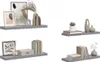 vidaXL Schweberegale 4 Stk. Grau 80x23,5x3,8 cm MDF Produktbild-Vorschau 5