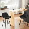 EUGAD Barhocker 2er Set, mit Rückenlehne&Samtbezug, Produktbild-Vorschau 2
