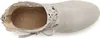 A top-down view of a gray LASCANA high-heel bootie with lace trim. Produktbild-Vorschau