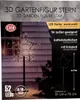 A 3D star-shaped LED light figure for outdoor use, displayed on a packaging with product information. Anteprima dell’immagine prodotto