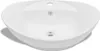 vidaXL Lavabo ovale in Vetroceramica con troppopieno e foro Anteprima dell’immagine prodotto 8