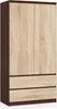 BDW, Kleiderschrank 2 Türen, 2 Schubladen, 180x90x51 cm, Produktbild-Vorschau 2