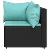 vidaXL 3-tlg. Garten-Lounge-Set mit Kissen Schwarz Poly Produktbild-Vorschau 6