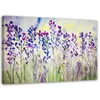 Leinwandbild lila blumen auf einer wiese 100x70 cm Feeby Produktbild-Vorschau 1