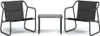vidaXL 3-tlg. Garten-Lounge-Set mit Kissen Anthrazit Stahl Produktbild-Vorschau 1