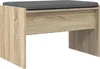 vidaXL Banc d'entrée avec coussin, chêne Sonoma, 63 x 38 x Voir les images du produit 1