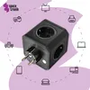Spacetronik Steckdosenwürfel ohne Kabel 5-fach Schwarz Produktbild-Vorschau 5