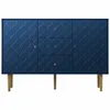 A navy blue sideboard with a scale pattern and gold knobs, shown against a white background. Anteprima dell’immagine prodotto