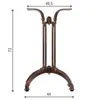 A metal table base with dimensions indicated. Podgląd zdjęcia produktu