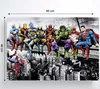 A group of superheroes sitting on a ledge overlooking a city. Produktbild-Vorschau