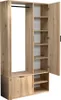 Garderobe 100 cm breit in Eiche mit Kleiderstange, Produktbild-Vorschau 2