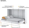 Schrankbett 120 x 200 Horizontal CP-05 Weiß Matt LENART Produktbild-Vorschau 4