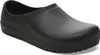 A black Birkenstock Profi Birki 2.0 clog is shown from a side-angle on a white background. Produktbild-Vorschau