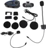 A collection of motorcycle helmet communication system components laid out on a white background. Podgląd zdjęcia produktu