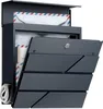 Avalo Briefkasten Edelstahl Anthrazit mit Zeitungsfach und Produktbild-Vorschau 1