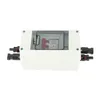 A white electrical distribution box with clear plastic cover and black connectors on a white background. Náhled obrázku produktu
