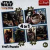 A collage of four different Star Wars Mandalorian puzzles, each with a different piece count and image. Voir les images du produit