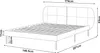 A diagram showing the dimensions of a bed frame. Podgląd zdjęcia produktu